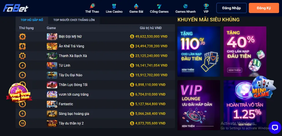 Ưu đãi nạp lại hàng ngày f8bet2
